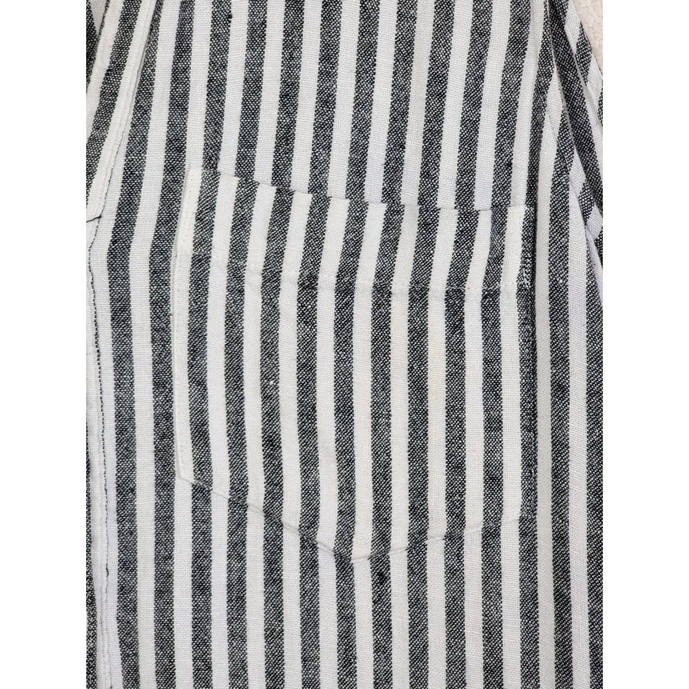 Gap Linen Blend Sleeveless Striped Midi Shift Dress Women's Large Tall - Picture 5 of 8